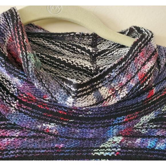 Inoah Size Small Asymmetrical Artsy Watercolor Stretch Long Tunic Top Dress USA - Picture 5 of 11